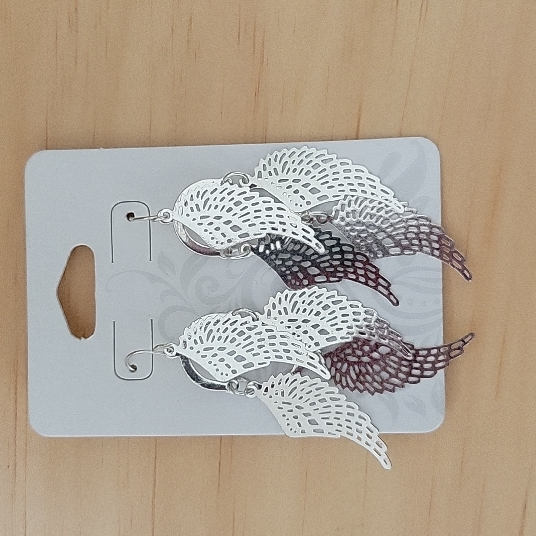 Free W Other Purchase Silver Angel Wings Earrings 6$